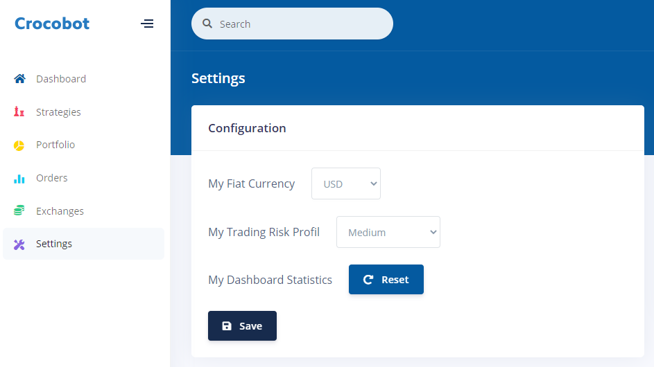 Settings Configuration